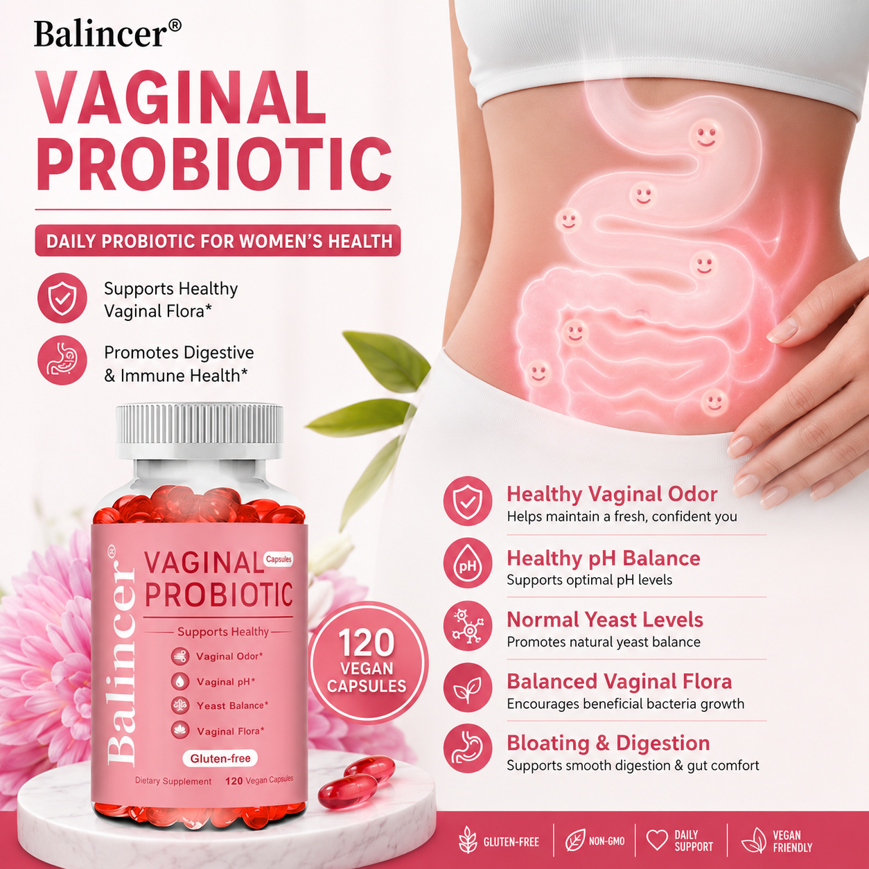 Ultimate Women's Probiotics - Supports Vaginal, Digestive, Immune Health & Overall Wellness