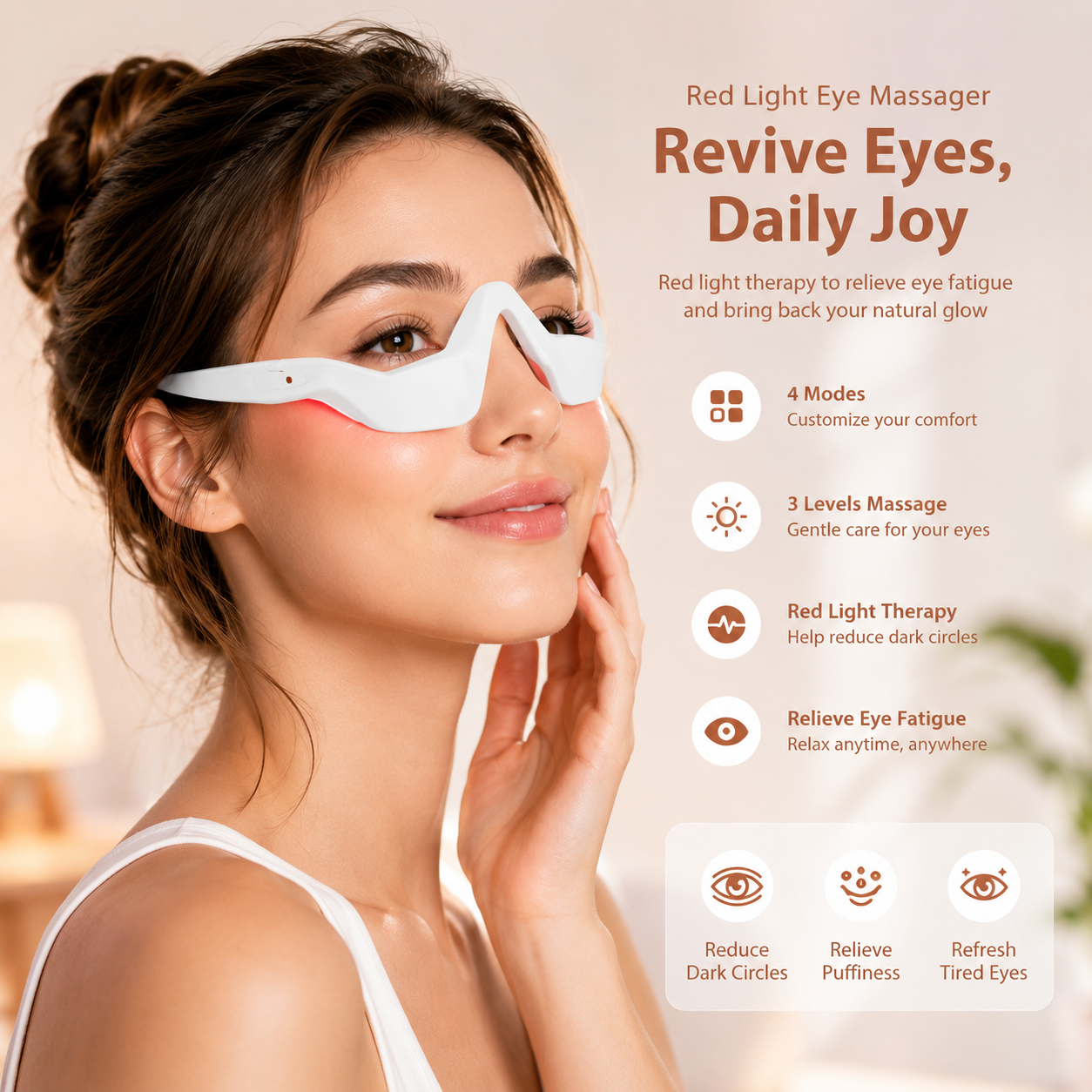 3D Eye Massager for Fatigue Relief & Dark Circle Reduction
