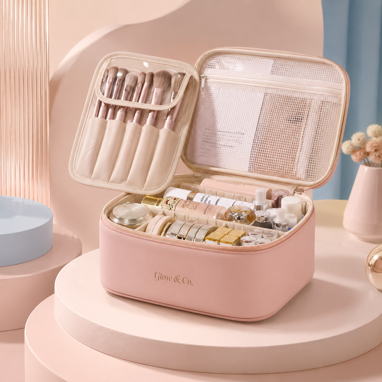 New Women'S Cosmetic Bag Portable Storage Bag Large Capacity Luxury Makeup Bag Travel Organizer Essentials Toiletry Bags