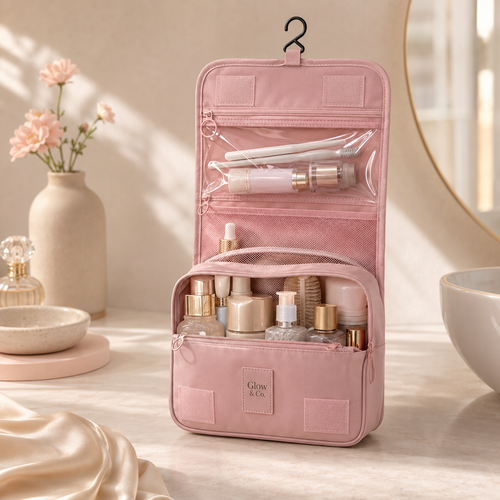 Large-Capacity Hanging Travel Toiletry & Makeup Organizer