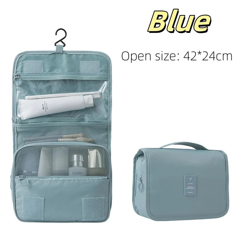 Large-Capacity Hanging Travel Toiletry & Makeup Organizer