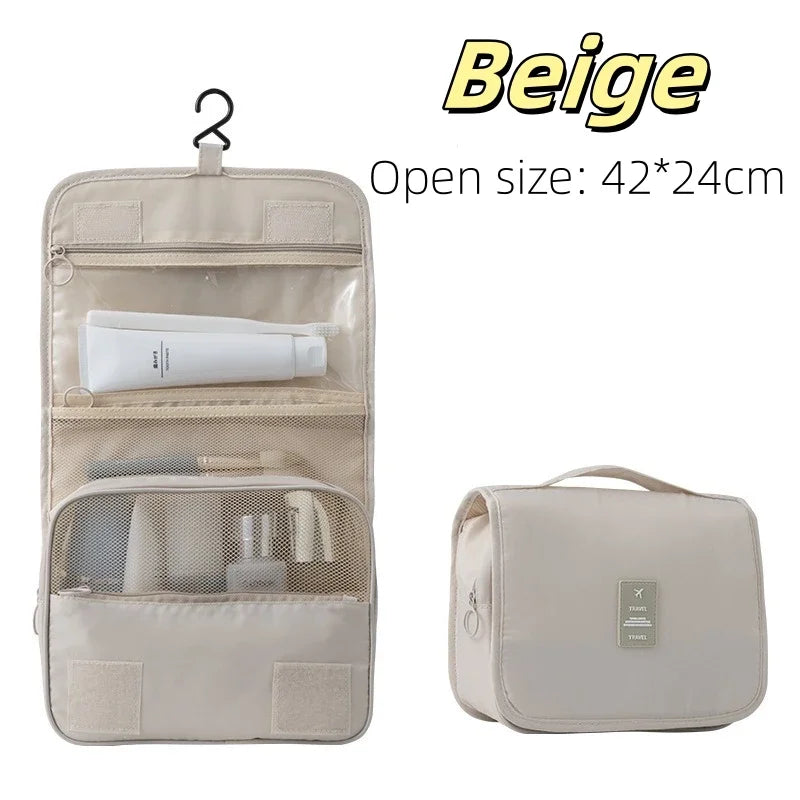 Large-Capacity Hanging Travel Toiletry & Makeup Organizer